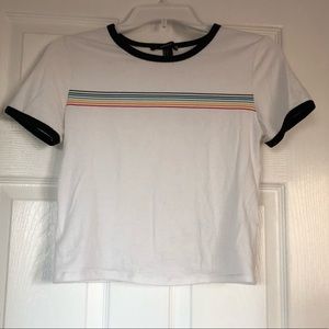 Rainbow striped tee